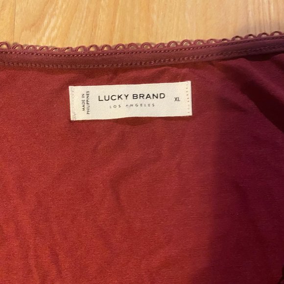 Lucky Brand Faux Wrap V-Neck with Side Tie - Picture 4 of 11